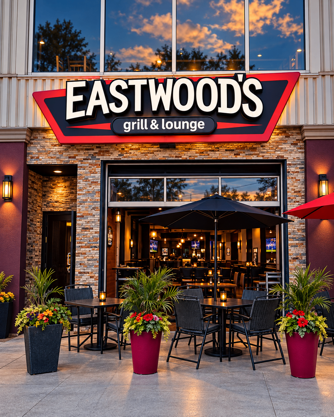 Eastwood's Grill & Lounge entrance and patio